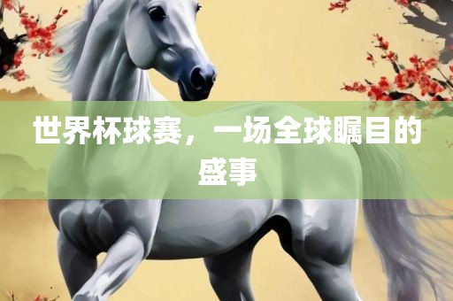 世界杯球赛，一场全球瞩目的盛事