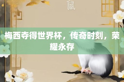梅西夺得世界杯，传奇时刻，荣耀永存