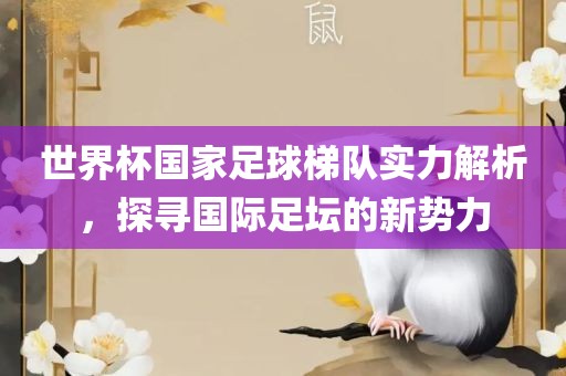 世界杯国家足球梯队实力解析，探寻国际足坛的新势力漯河市盈旭机械设备有限公司