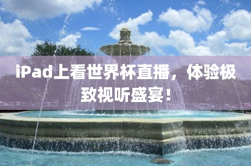 漯河市盈旭机械设备有限公司iPad上看世界杯直播，体验极致视听盛宴！