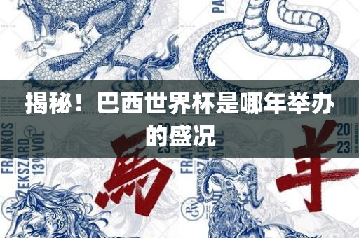 揭秘！巴西世界杯是哪年举办的盛况漯河市盈旭机械设备有限公司
