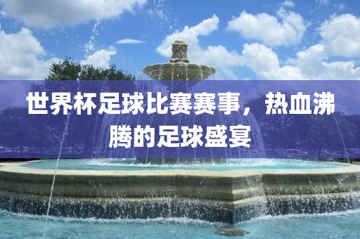 世界杯足球比赛赛事，热血沸腾的足球盛宴