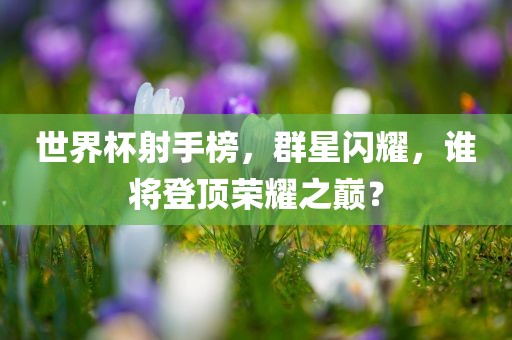 世界杯射手榜，群星闪耀，谁将登顶荣耀之巅？
