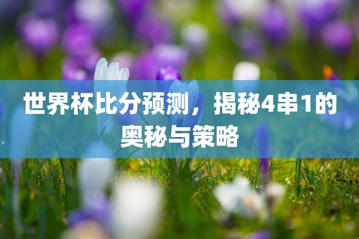 世界杯比分预测，揭秘4串1的奥秘与策略