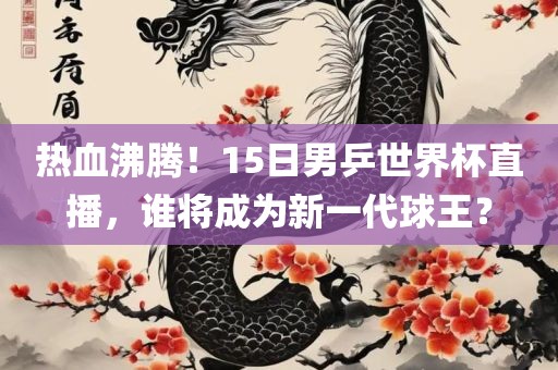 热血沸腾！15日男乒世界杯直播，谁将成为新一代球王？