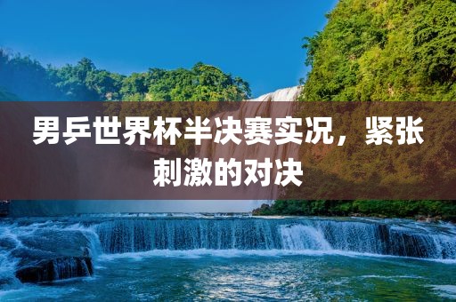 男乒世界杯半决赛实况，紧张刺激的对决