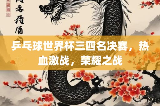 乒乓球世界杯三四名决赛，热血激战，荣耀之战