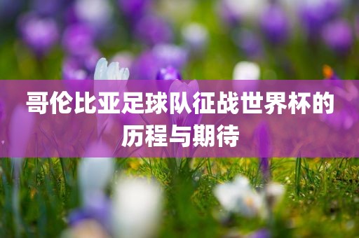 哥伦比亚足球队征战世界杯的历程与期待
