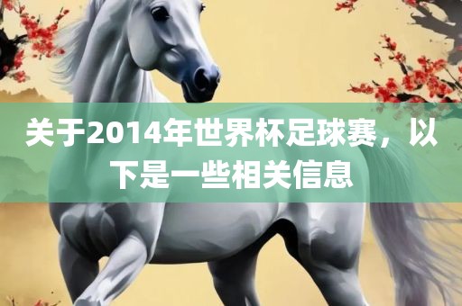 关于2014年世界杯足球赛，以下是一些相关信息