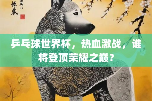 乒乓球世界杯，热血激战，谁将登顶荣耀之巅？