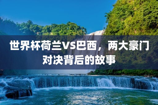 世界杯荷兰VS巴西，两大豪门对决背后的故事漯河市盈旭机械设备有限公司