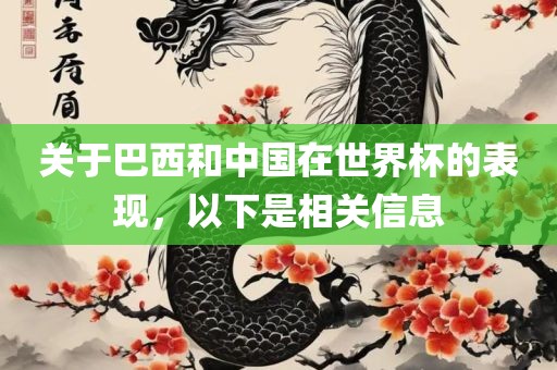 关于巴西和中国在世界杯的表现，以下是相关信息