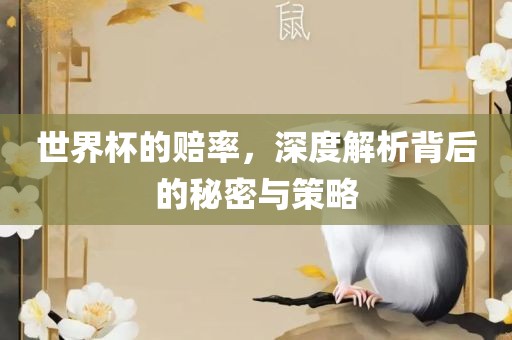 世界杯的赔率，深度解析背后的秘密与策略