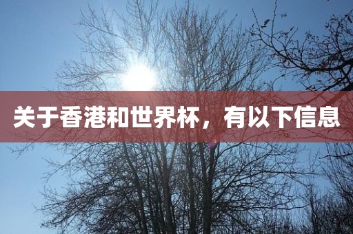 关于香港和世界杯，有以下信息