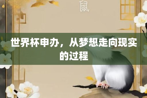 世界杯申办，从梦想走向现实的过程