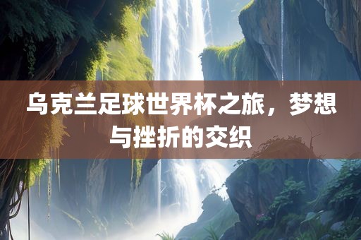 乌克兰足球世界杯之旅，梦想与挫折的交织