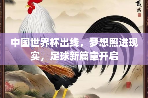 中国世界杯出线，梦想照进现实，足球新篇章开启