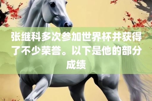 张继科多次参加世界杯并获得了不少荣誉。以下是他的部分成绩