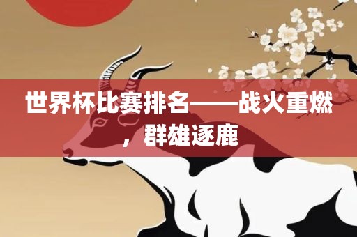 世界杯比赛排名——战火重燃，群雄逐鹿