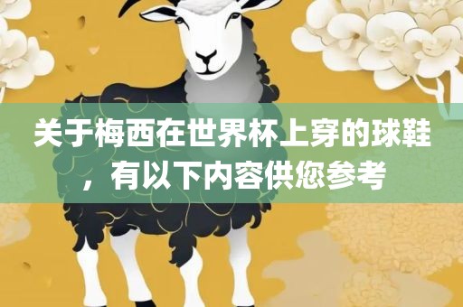 关于梅西在世界杯上穿的球鞋，有以下内容供您参考