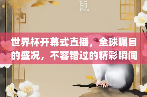 世界杯开幕式直播，全球瞩目的盛况，不容错过的精彩瞬间