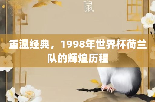 重温经典，1998年世界杯荷兰队的辉煌历程