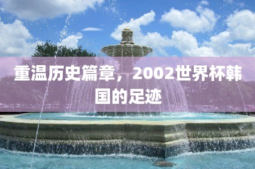 重温历史篇章，2002世界杯韩国的足迹漯河市盈旭机械设备有限公司