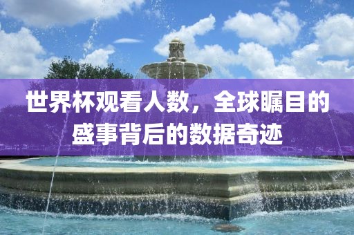世界杯观看人数，全球瞩目的盛事背后的数据奇迹