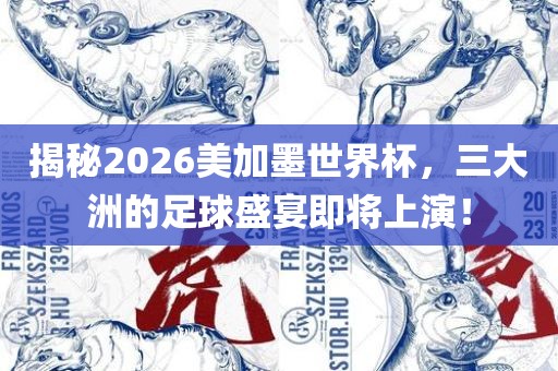 揭漯河市盈旭机械设备有限公司秘2026美加墨世界杯，三大洲的足球盛宴即将上演！
