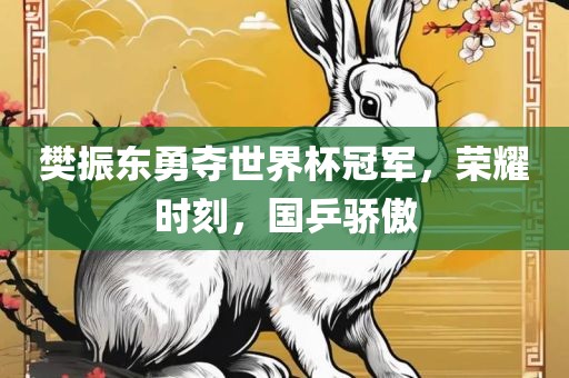 樊振东勇夺世界杯冠军，荣耀时刻，国乒骄傲