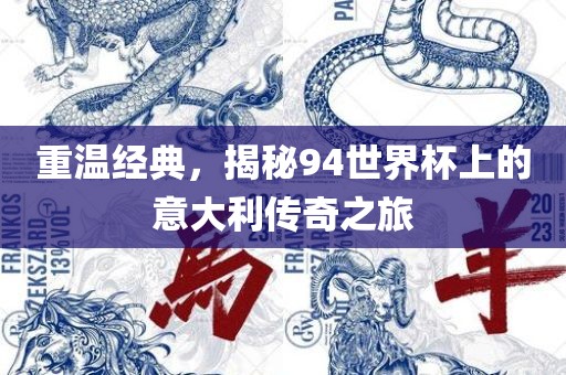 重温经典，揭秘94世界杯上的意大利传奇之旅漯河市盈旭机械设备有限公司