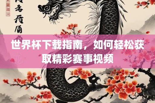 世界杯下载指南，如何轻松获取精彩赛事视频