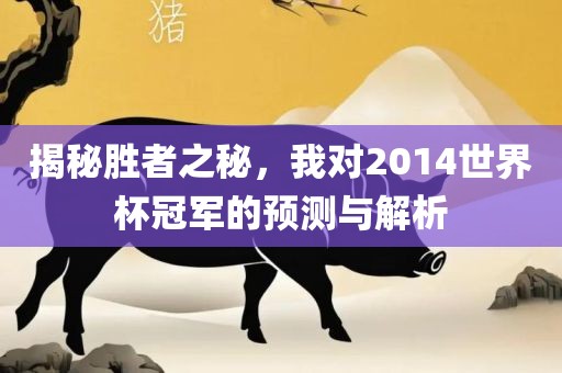 揭秘胜者之秘，我对2014世界杯冠军的预测与解析