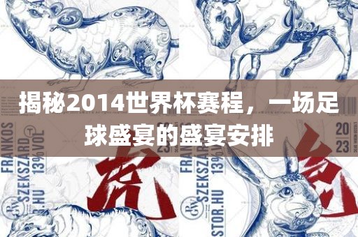 揭秘2014世界杯赛程，一场足球盛宴的盛宴安排
