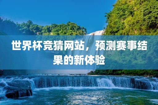 世界杯竞猜网站，预测赛事结果的新体验