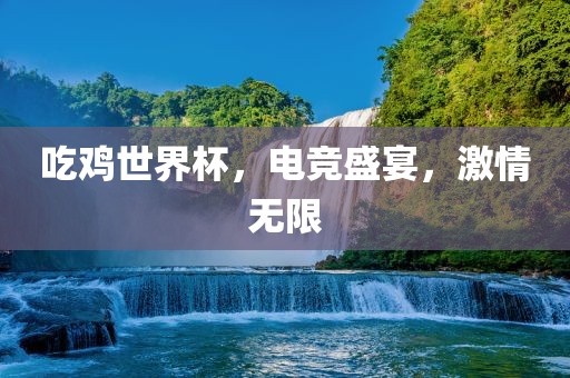 吃鸡世界杯，电竞盛宴，激情无限
