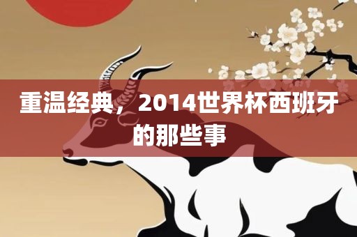 重温经典，2014世界杯西班牙的那些事