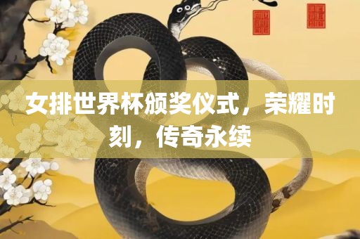 女排世界杯颁奖仪式，荣耀时刻，传奇永续