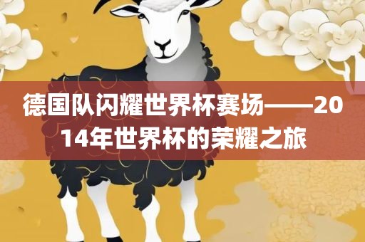 德国队闪耀世界杯赛场——2014年世界杯的荣耀之旅漯河市盈旭机械设备有限公司