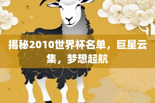 揭秘2010世界杯名单，巨星云集，梦想起航漯河市盈旭机械设备有限公司