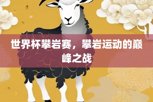 世界杯攀岩赛，攀岩运动的巅峰之战