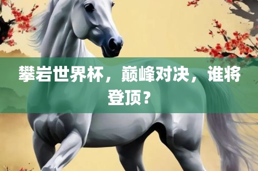攀岩世界杯，巅峰对决，谁将登顶？