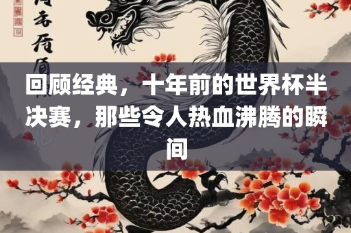 回顾经典，十年前的世界杯半决赛，那些令人热血沸腾的瞬间
