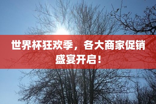 世界杯狂欢季，各大商家促销盛宴开启！