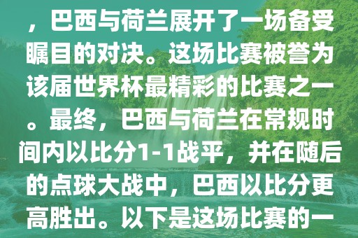 巴西世界杯半决赛