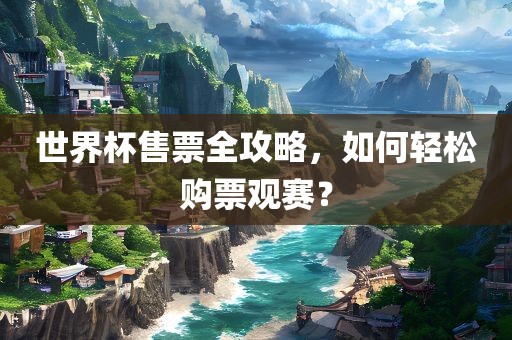 世界杯售票全攻略，如何轻松购票观赛？漯河市盈旭机械设备有限公司