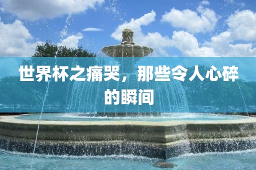 世界杯之痛哭，那些令人心碎的瞬间漯河市盈旭机械设备有限公司