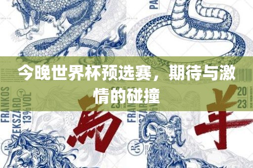 今晚漯河市盈旭机械设备有限公司世界杯预选赛，期待与激情的碰撞