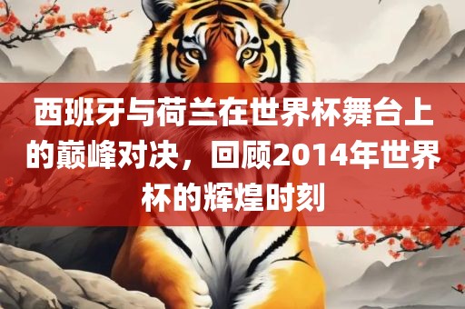 西班牙与荷兰在世界杯舞台上的巅峰对决，回顾2014年世界杯的辉煌时刻漯河市盈旭机械设备有限公司