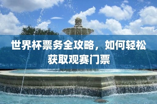 世界杯票务全攻略，如何轻松获取观赛门票漯河市盈旭机械设备有限公司